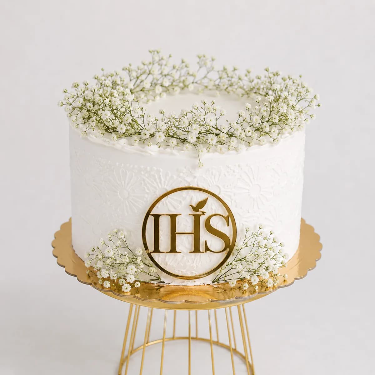 Tort komunijny z monogramem