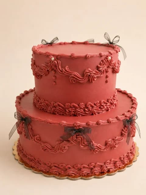 Tort piętrowy w bordo