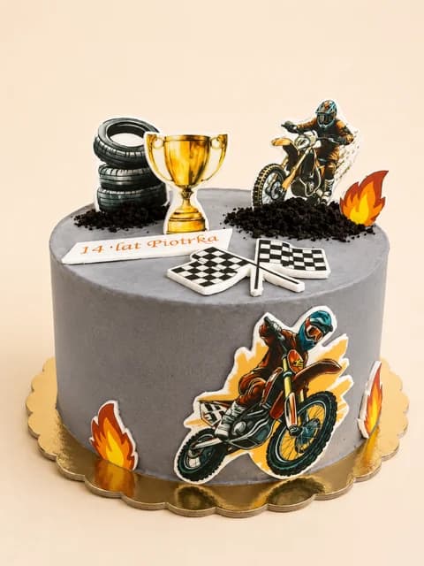 Tort z motywem motocrossowym